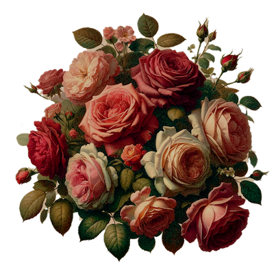 Un beau bouquet d'roses.